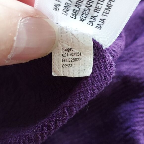 Ava‎ & Viv XXL V Neck Midi Wrap Dress Purple Textured - Picture 10 of 10